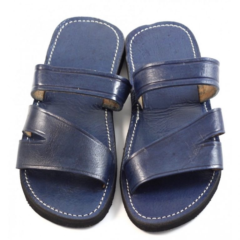 Navy Blue Wedge Sandals