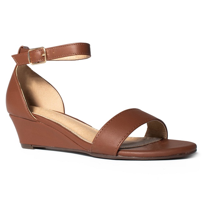 Brown Low Heel Sandals - CraftySandals.com