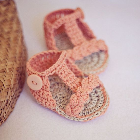 knitted baby flip flops