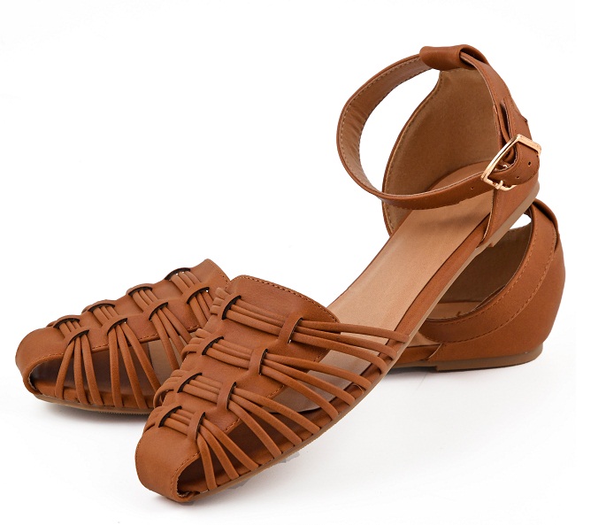 tan closed toe sandals