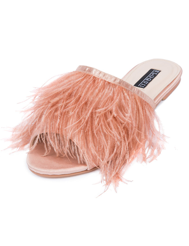 Feather Slide Sandals - CraftySandals.com