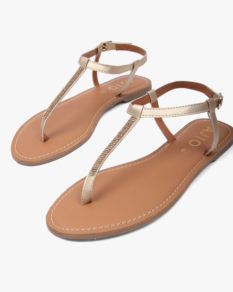 T-strap Flat Sandals - CraftySandals.com