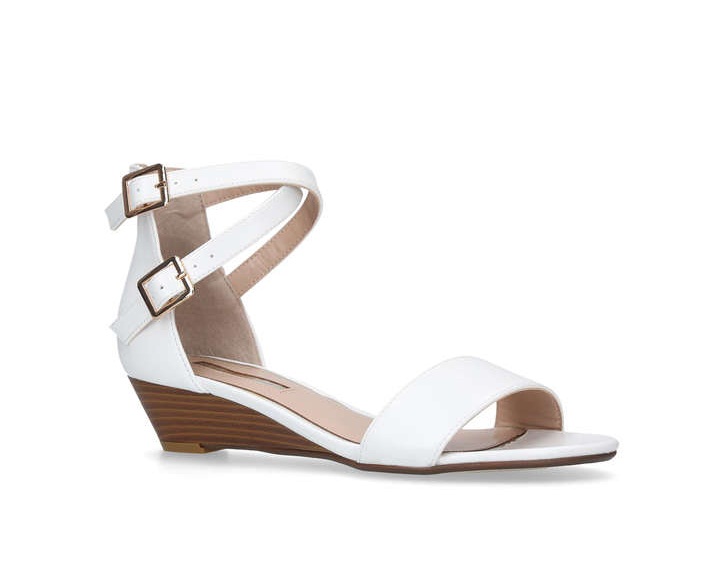 white low heel sandal