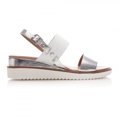 White and Silver Sandals 