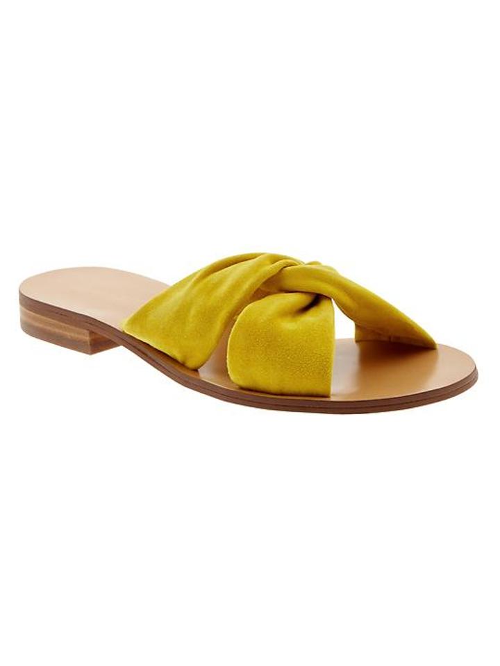 yellow slide sandals