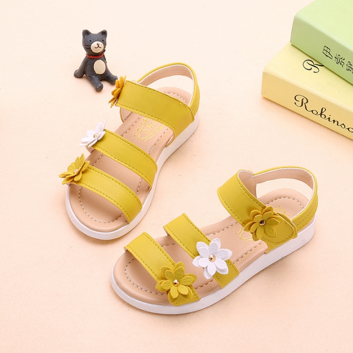 Yellow Toddler Sandals - CraftySandals.com