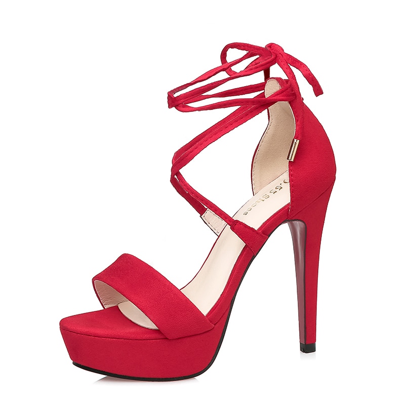 Red Low Heel Sandals - CraftySandals.com