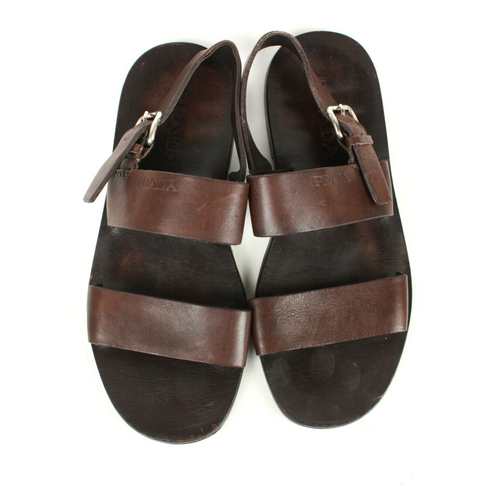 Brown Two Strap Sandals - CraftySandals.com