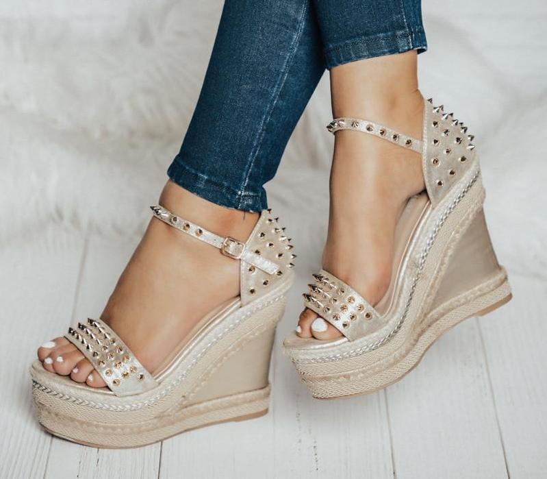 Open Toe Wedge Sandals - CraftySandals.com