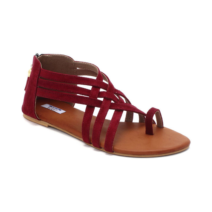 Maroon Sandals - CraftySandals.com