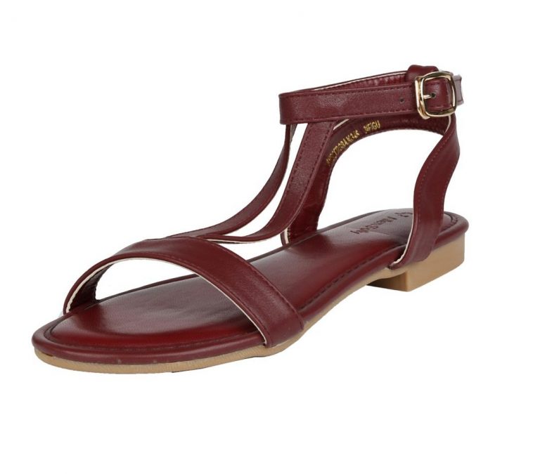maroon gladiator sandals