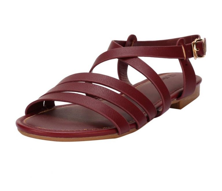 maroon dress sandals