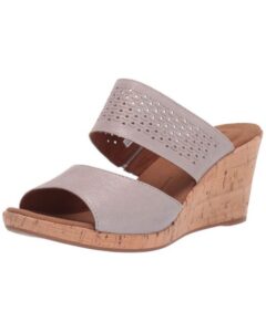 Slip On Double Band Wedge Sandals